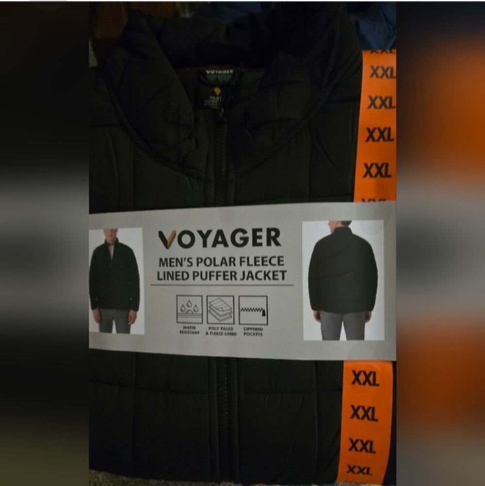 Voyager Men's Polar Fleece LinedPuffer Jacket Water Resistant